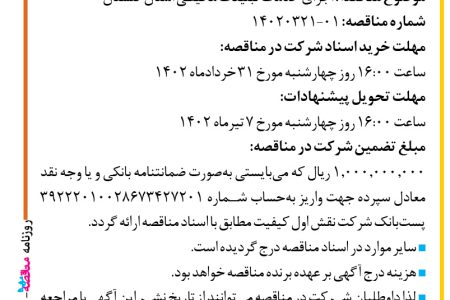 ۳۸۱۴ مناقصه – شرکت نقش اول کیفیت (ناک) – تبلیغات محیطی استان گلستان