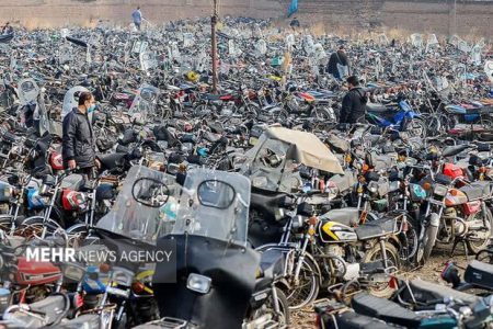 فروش بیش از ۶ هزار دستگاه موتورسیکلت توقیفی از طریق مزایده