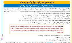۴۰۷۳ مزایده – بانک ملی ایران – واگذاری سهام