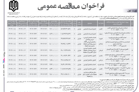 ۴۲۳۴ مناقصه – اداره کل نوسازی توسعه و تجهیز مدارس خراسان رضوی – استاندارد سازی تاسیسات گرمایشی