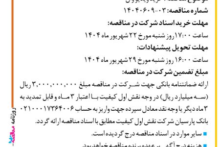 ۴۴۳۷ مناقصه – شرکت نقش اول کیفیت (ناک) – خرید ویدیو وال